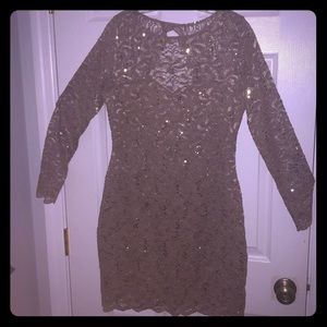 Gold sequin cocktail dress